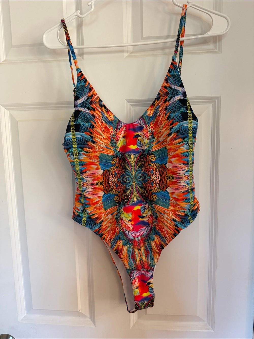 SHEIN Multicolor Tropical Print One-Piece Swimsuit